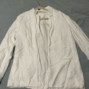 White light summer work blazer